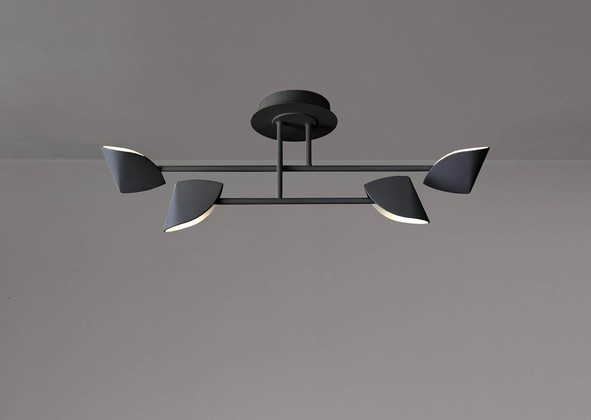 Capuccina Black Ceiling Lights Mantra Semi Flush Fittings